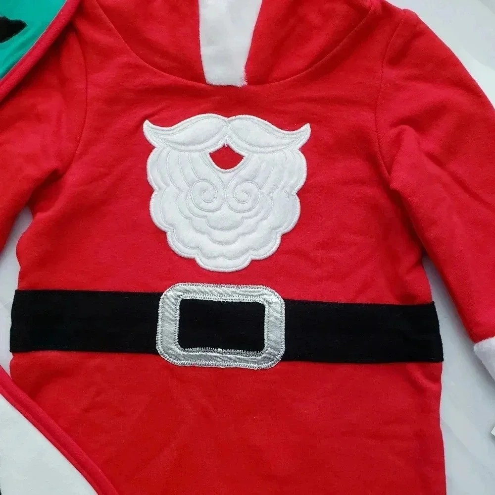 Cat & Jack Baby Lot Santa Outfit & 2 Bibs Carter's Christmas Holiday